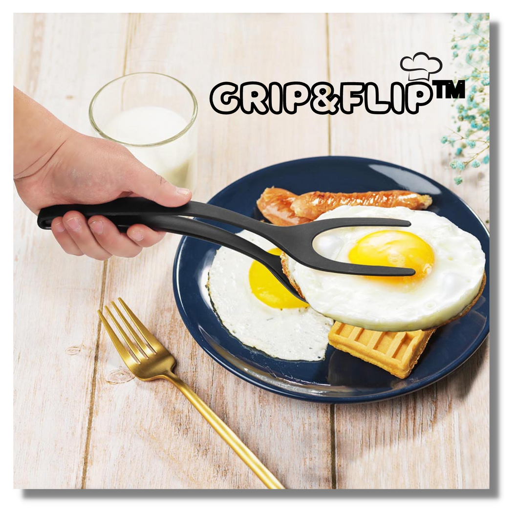 Grip&Flip™ 2 In 1 Spatula Tongs